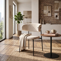 Chaise de salle à manger Daria - Chenille beige