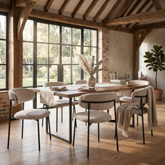 Chaise de salle à manger Daria - Chenille beige