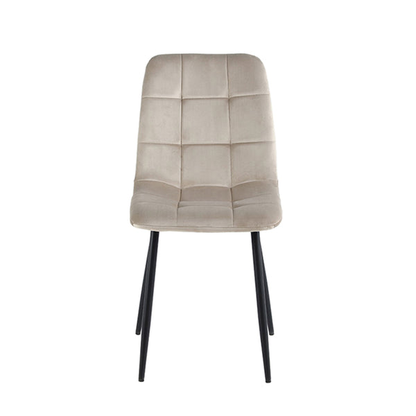 Chaise de salle à manger Ela - Velours beige