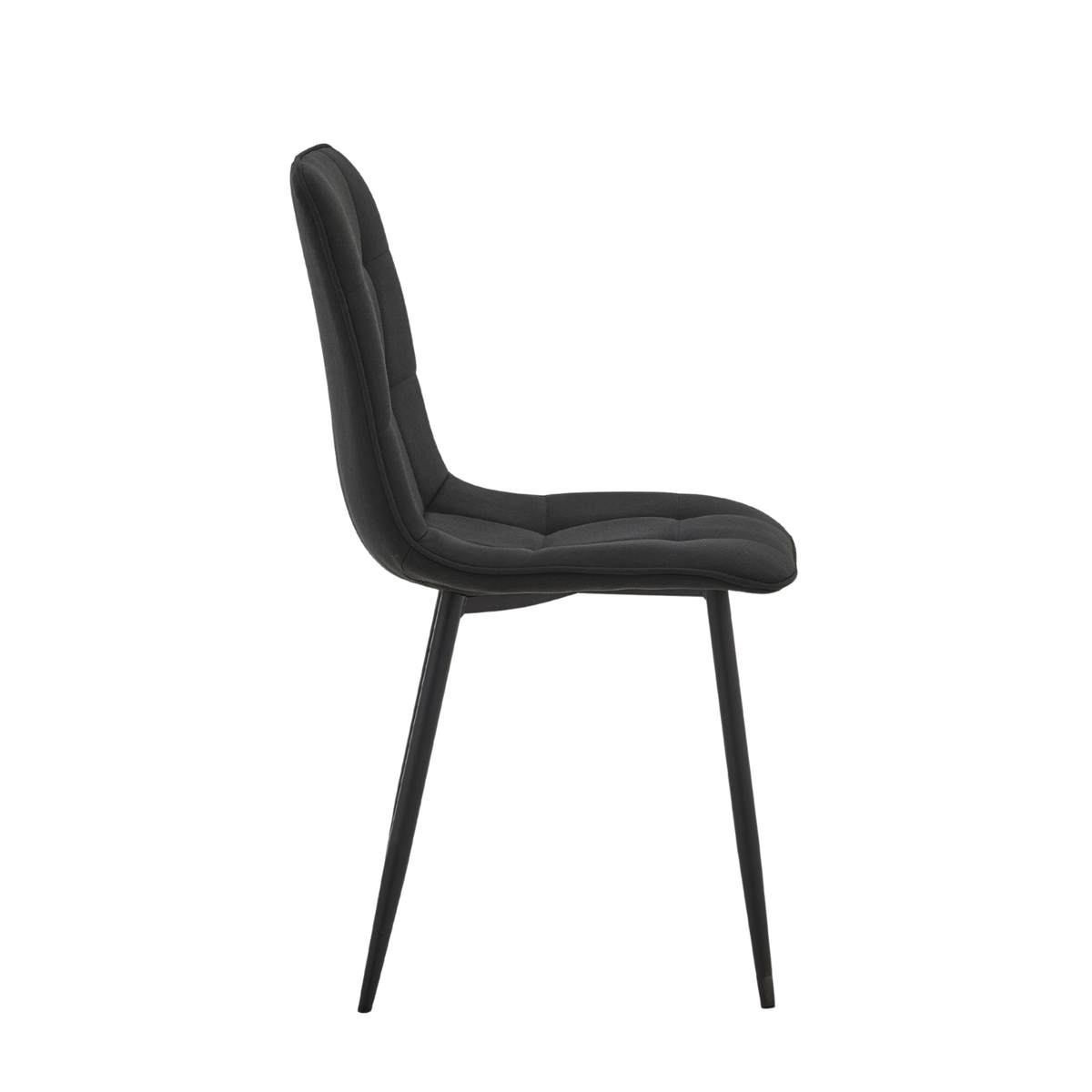 Chaise de salle à manger Ela - Lin noir NEA19