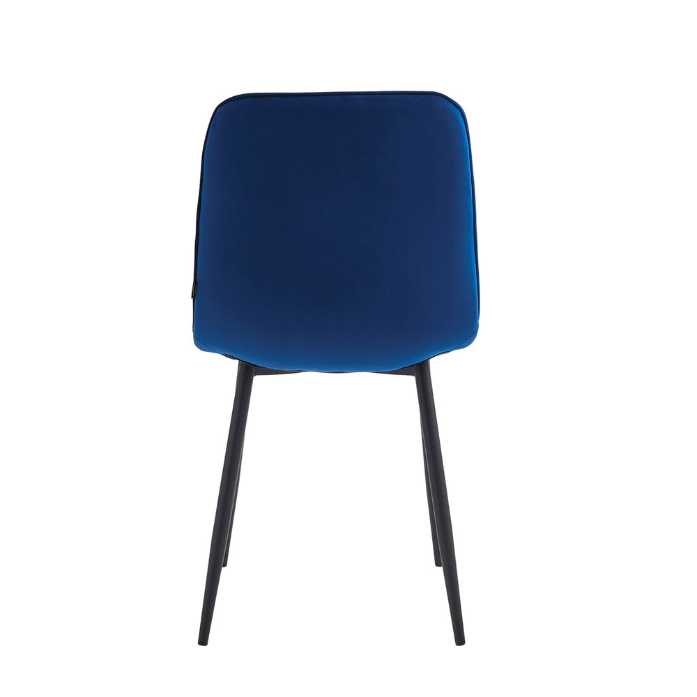 Chaise de salle à manger Ela - Velours bleu