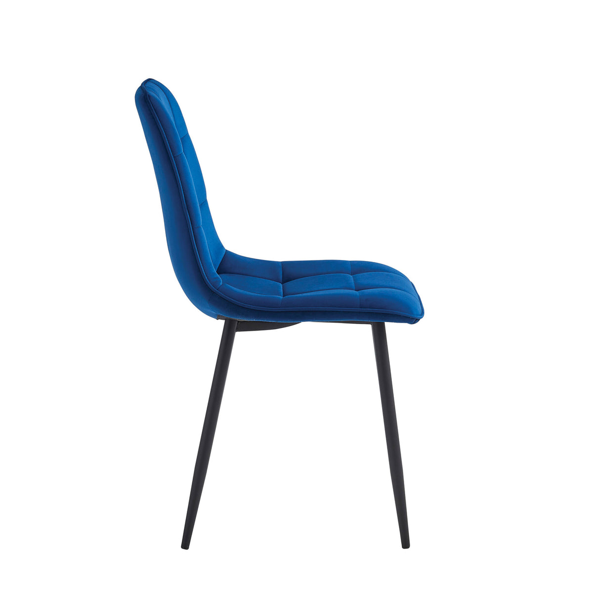 Chaise de salle à manger Ela - Velours bleu