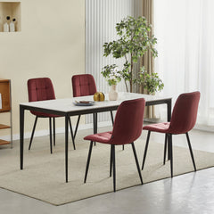 Ela Esszimmerstuhl - Bordeaux Samt