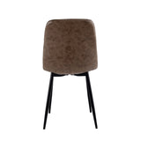Chaise de salle à manger Ela - Microfibre marron
