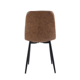 Ela Dining Chair - Cognac Microfiber