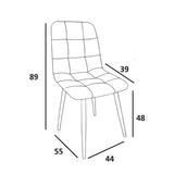 Ela Dining Chair - Cognac Microfiber