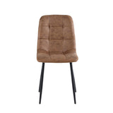 Ela Dining Chair - Cognac Microfiber