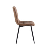 Ela Dining Chair - Cognac Microfiber