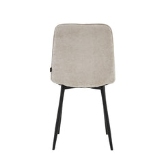 Ela Eetkamerstoel - Beige - Chenille Stof