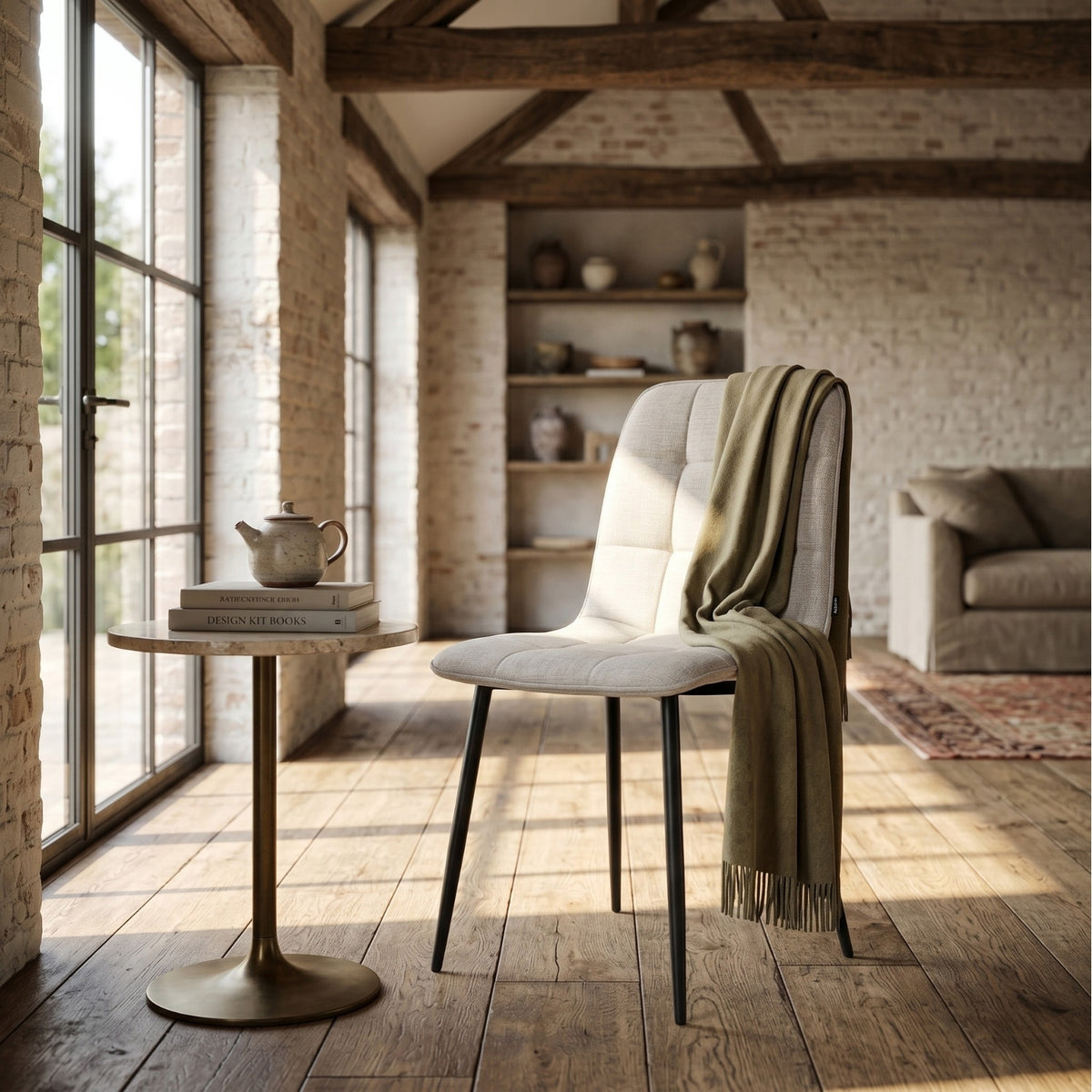 Chaise de Salle à Manger Ela - Lin Beige