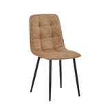 Ela Eetkamerstoel - Beige Microfiber