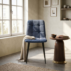 Ela Dining Chair - Blue Linen