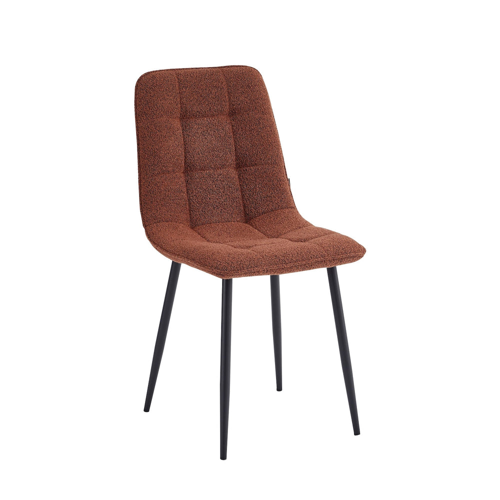 Ela Dining Chair - Bordeaux Bouclé