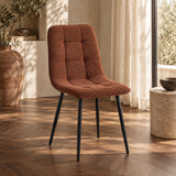 Ela Dining Chair - Bordeaux Bouclé