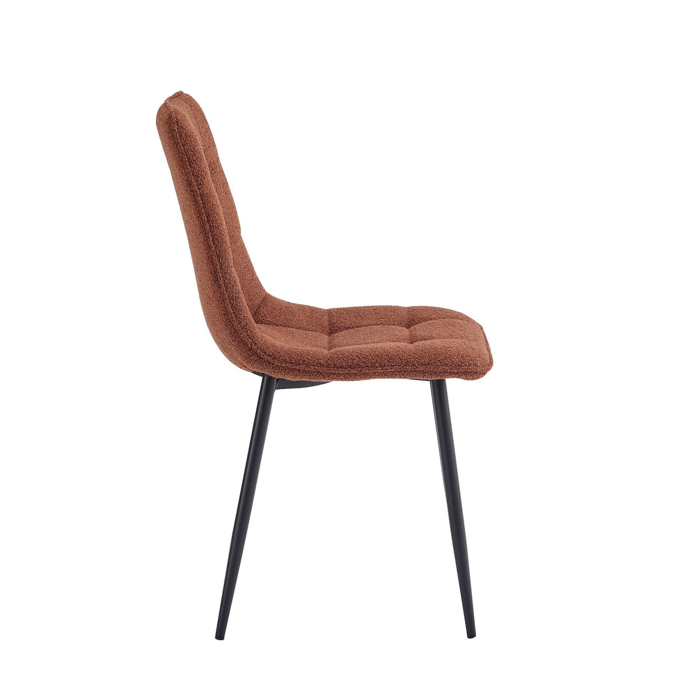 Ela Dining Chair - Bordeaux Bouclé