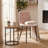 Chaise de salle à manger Ela - Lin rose