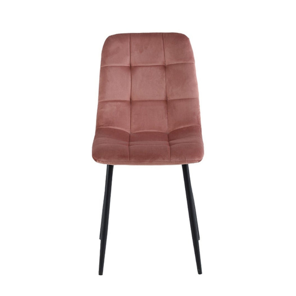 Chaise de salle à manger Ela - Velours rose