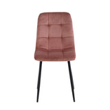 Chaise de salle à manger Ela - Velours rose