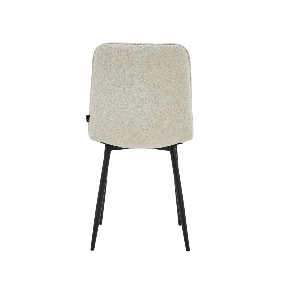 Chaise de salle à manger Ela - Bouclé blanc
