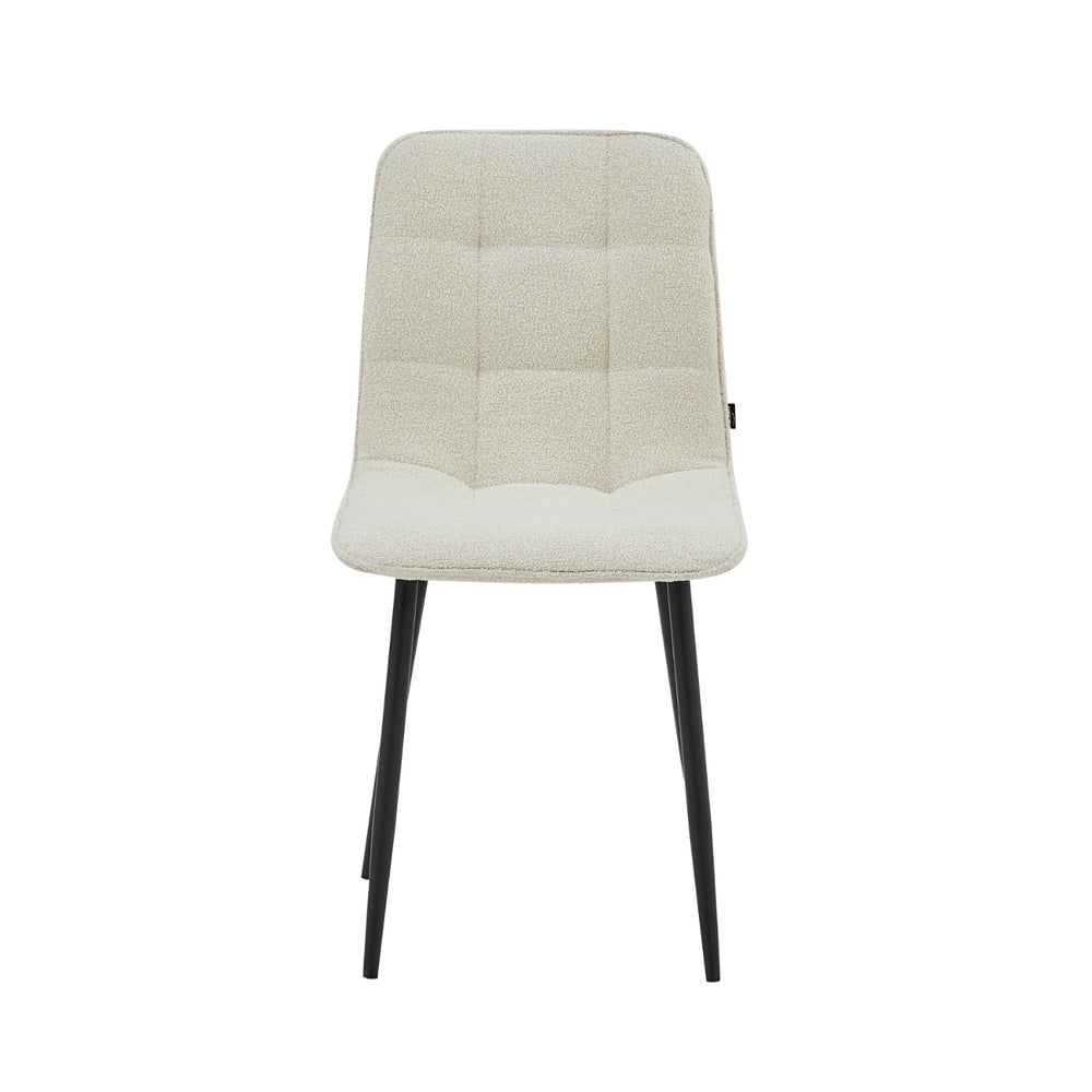 Chaise de salle à manger Ela - Bouclé blanc