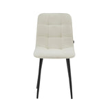 Chaise de salle à manger Ela - Bouclé blanc