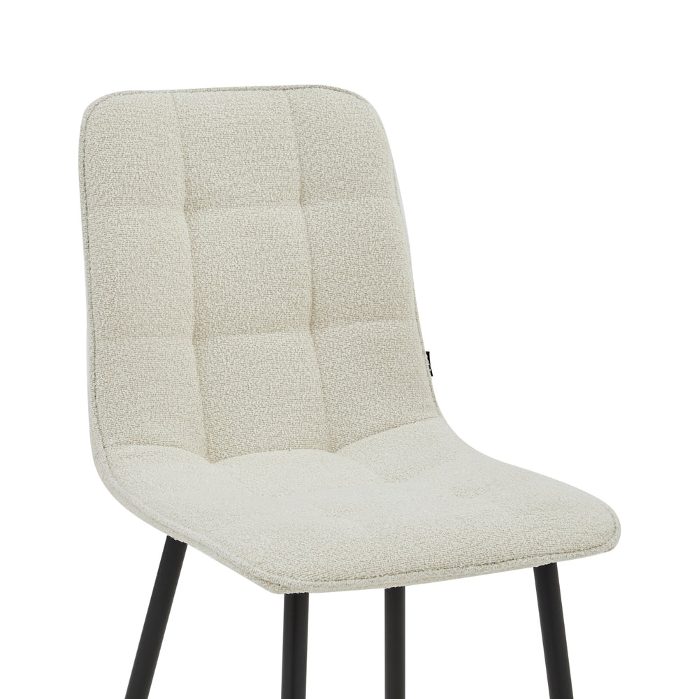 Chaise de salle à manger Ela - Bouclé blanc