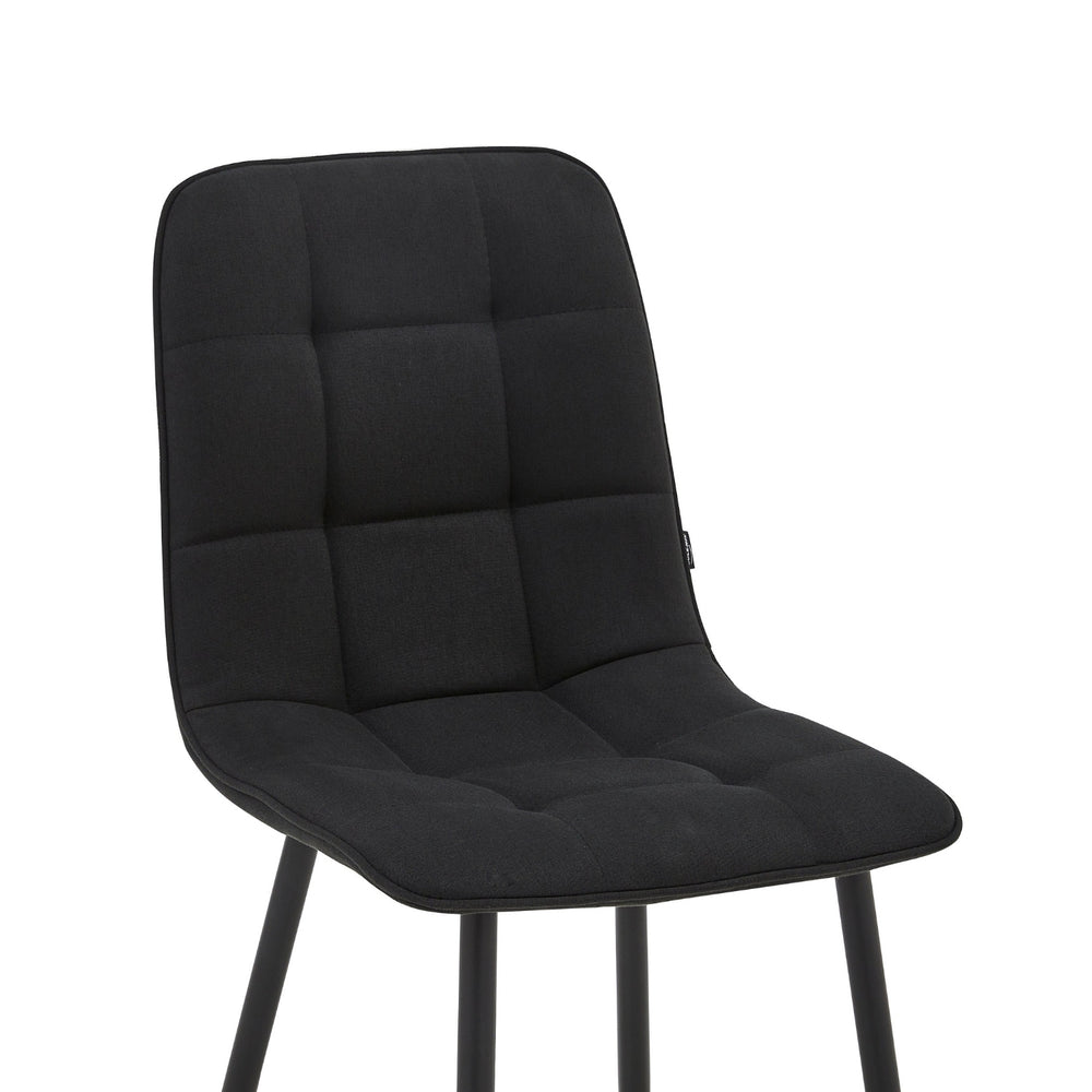 Chaise de salle à manger Ela - Lin noir NEA19