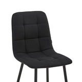 Chaise de salle à manger Ela - Lin noir NEA19