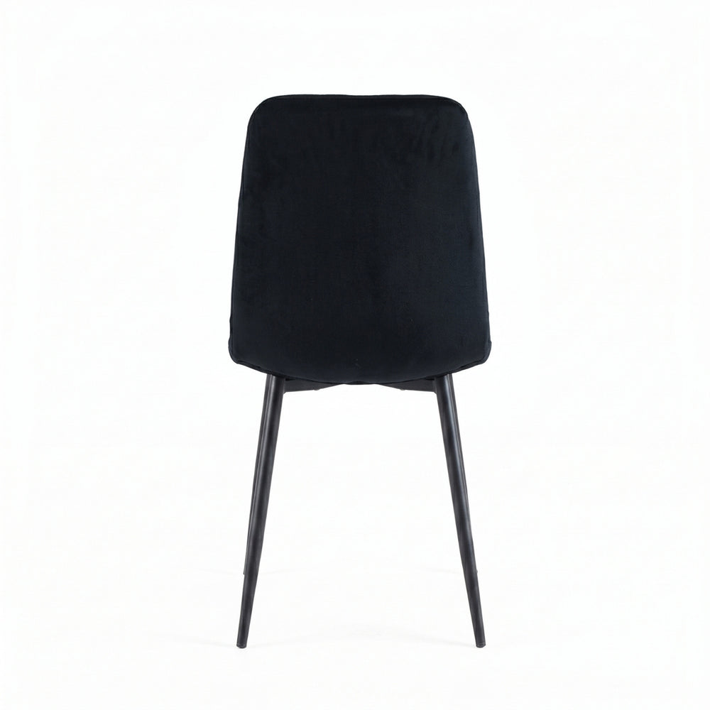 Chaise de salle à manger Ela - Velours noir