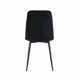 Chaise de salle à manger Ela - Velours noir