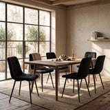Chaise de salle à manger Ela - Velours noir