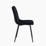 Chaise de salle à manger Ela - Velours noir