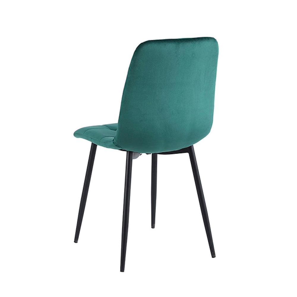 Chaise de salle à manger Ela - Velours vert