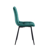 Chaise de salle à manger Ela - Velours vert