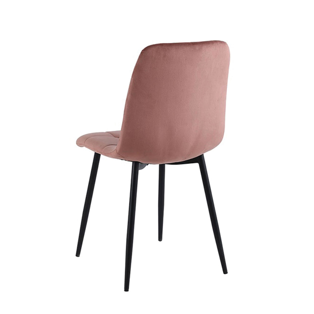 Chaise de salle à manger Ela - Velours rose