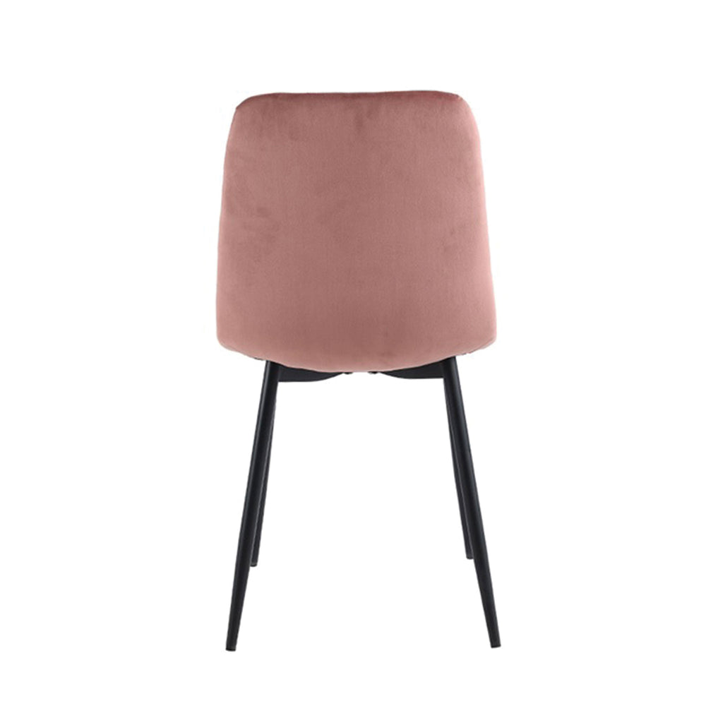Chaise de salle à manger Ela - Velours rose