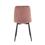 Chaise de salle à manger Ela - Velours rose