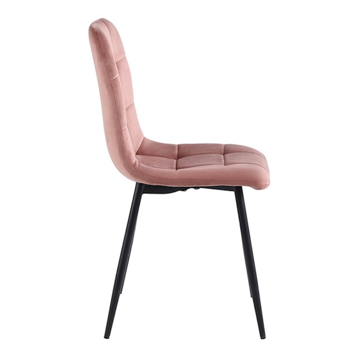 Chaise de salle à manger Ela - Velours rose