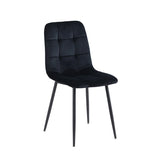 Chaise de salle à manger Ela - Velours noir