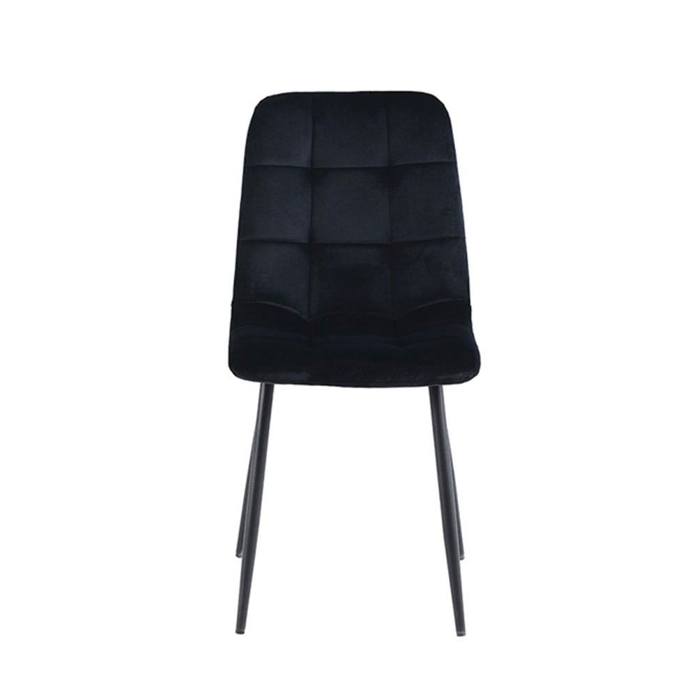 Chaise de salle à manger Ela - Velours noir