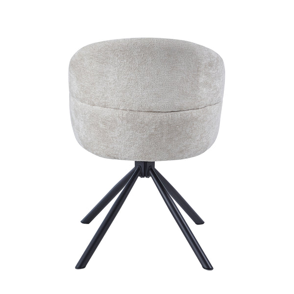 Elena Eetkamerstoel - Beige Chenille - Draaibaar 180°