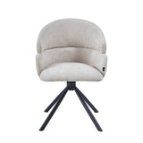 Elena Esszimmerstuhl - Beige Chenille - 180° drehbar