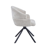 Elena Esszimmerstuhl - Beige Chenille - 180° drehbar