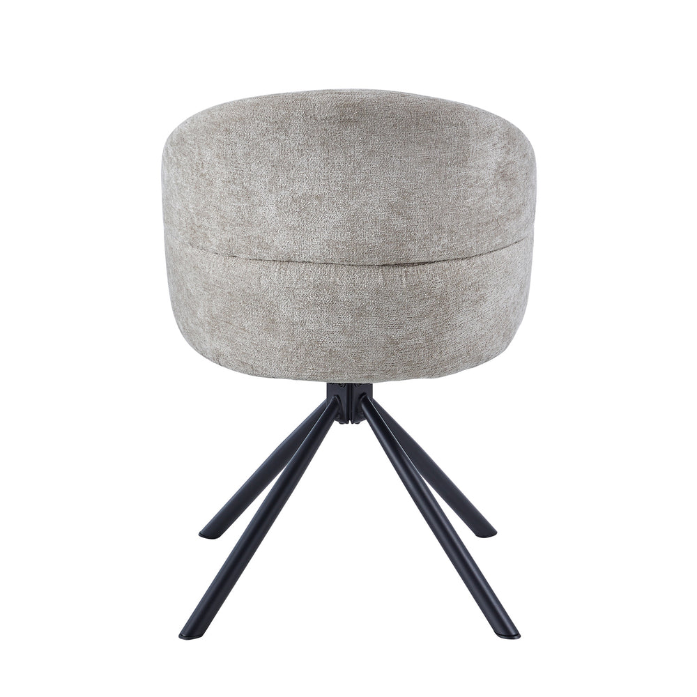 Elena Esszimmerstuhl - Taupe Chenille - 180° drehbar