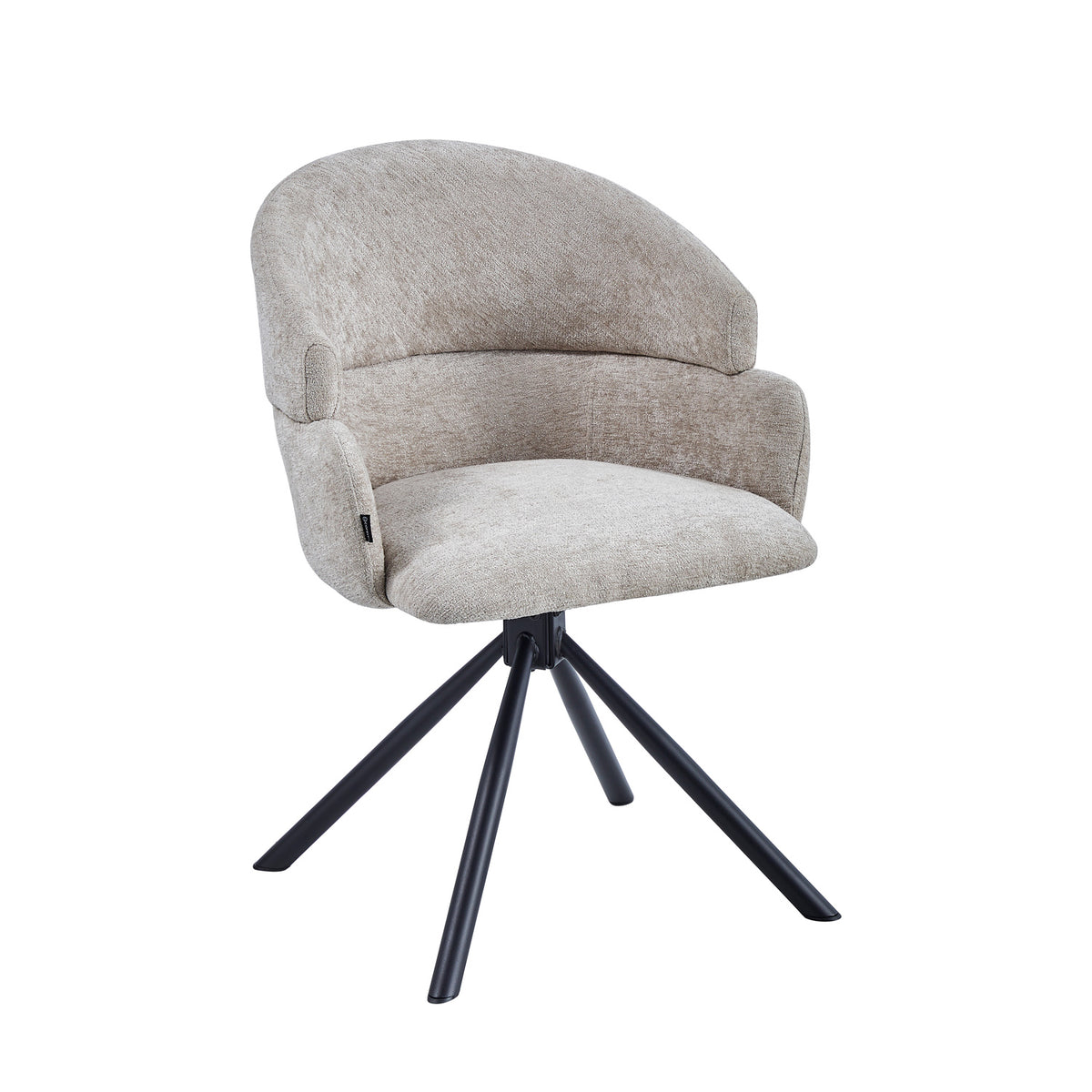 Elena Esszimmerstuhl - Taupe Chenille - 180° drehbar