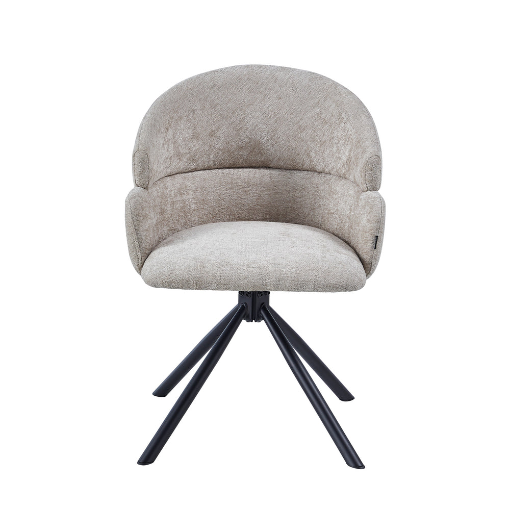 Elena Esszimmerstuhl - Taupe Chenille - 180° drehbar