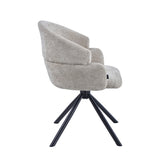 Elena Esszimmerstuhl - Taupe Chenille - 180° drehbar