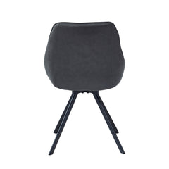 Elias Eetkamerstoel - Antraciet Microfiber - 180°