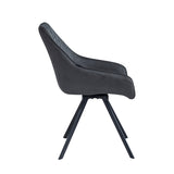 Elias Eetkamerstoel - Antraciet Microfiber