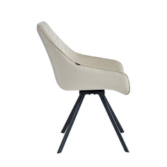 Elias Sedia Da Pranzo - Velluto Beige - 180°